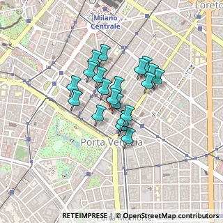 Mappa Via Lecco, 20124 Milano MI, Italia (0.2985)