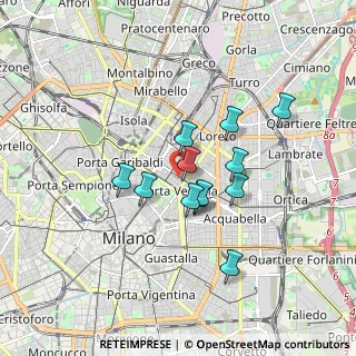 Mappa Via Lecco, 20124 Milano MI, Italia (1.33667)