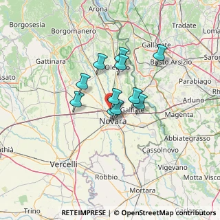 Mappa Via 13 Martiri, 28100 Novara NO, Italia (9.08727)