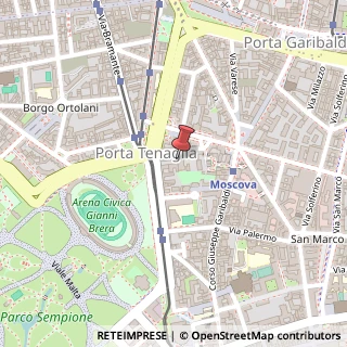 Mappa Via Privata Vasto, 4, 20121 Milano, Milano (Lombardia)