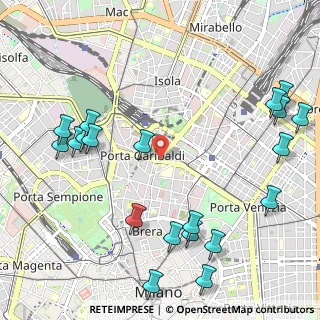 Mappa Via Melchiorre Gioia, 20121 Milano MI, Italia (1.363)