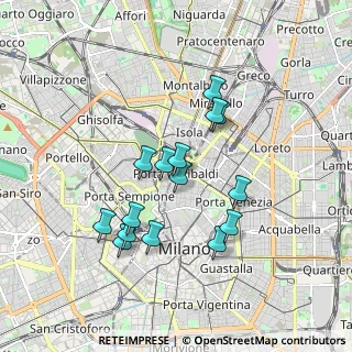 Mappa Corso Giuseppe Garibaldi, 20124 Milano MI, Italia (1.56667)
