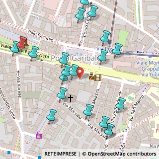Mappa Piazza Venticinque Aprile, 20121 Milano MI, Italia (0.1525)