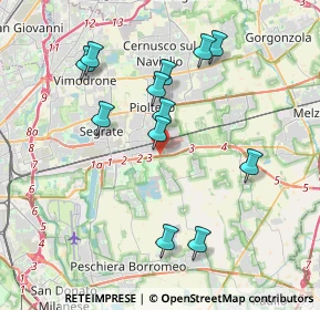 Mappa SP 14, 20096 Pioltello MI, Italia (3.71667)