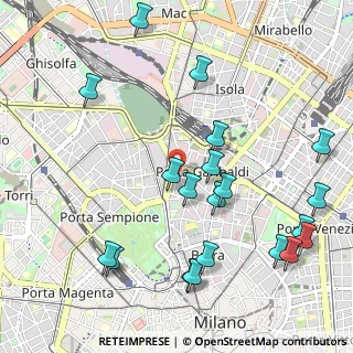 Mappa Via Pontida, 20121 Milano MI, Italia (1.2215)