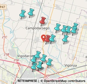 Mappa Strada Regionale, 35011 Campodarsego PD, Italia (4.09222)