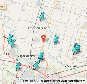Mappa Strada Regionale, 35011 Campodarsego PD, Italia (5.05)