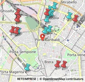 Mappa Via Alessandro Volta, 20121 Milano MI, Italia (1.2455)