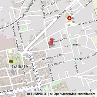 Mappa Via San Martino, 29, 28066 Galliate, Novara (Piemonte)