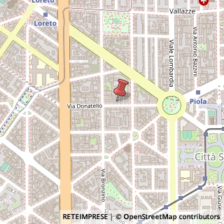 Mappa Via Donatello, 21, 20131 Milano, Milano (Lombardia)