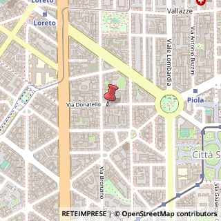 Mappa Via Donatello, 18, 20131 Milano, Milano (Lombardia)