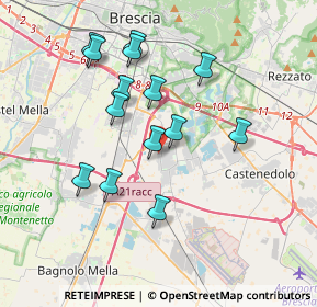 Mappa Via Aldo Moro, 25010 Borgosatollo BS, Italia (3.42071)