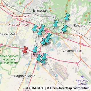 Mappa Via Aldo Moro, 25010 Borgosatollo BS, Italia (2.885)