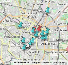 Mappa Via F, 20124 Milano MI, Italia (1.43923)