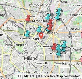 Mappa Via F, 20124 Milano MI, Italia (1.725)