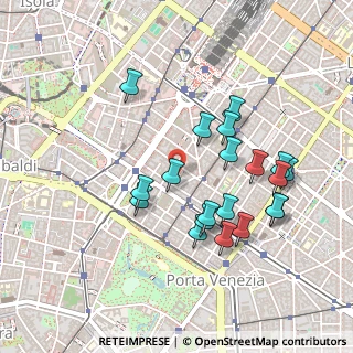 Mappa Via F, 20124 Milano MI, Italia (0.4505)