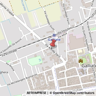Mappa Via A. Varzi, 36, 28066 Galliate, Novara (Piemonte)