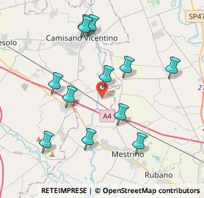 Mappa Via Scamozzi, 36040 Grisignano di Zocco VI, Italia (3.92083)