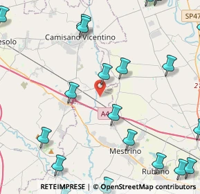 Mappa Via Scamozzi, 36040 Grisignano di Zocco VI, Italia (6.2995)