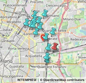 Mappa Via Edoardo Bassini, 20131 Milano MI, Italia (1.4375)