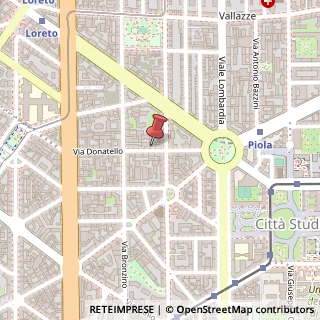 Mappa Via Donatello, 25, 20131 Milano, Milano (Lombardia)