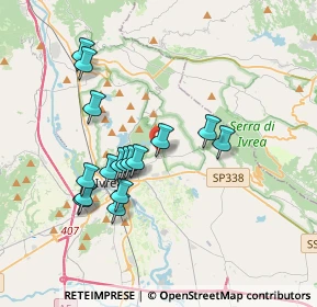 Mappa 10010 Cascinette d'Ivrea TO, Italia (3.3575)