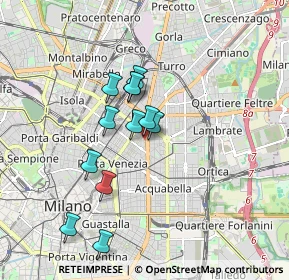 Mappa Via Paracelso, 20129 Milano MI, Italia (1.44583)