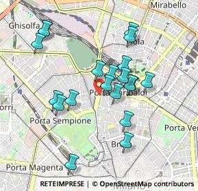 Mappa Bastioni di Porta Volta, 20121 Milano MI, Italia (0.8575)