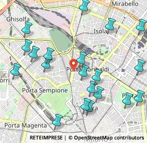 Mappa Bastioni di Porta Volta, 20121 Milano MI, Italia (1.2085)