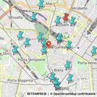 Mappa Bastioni di Porta Volta, 20121 Milano MI, Italia (1.1935)