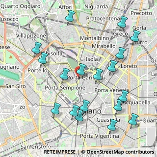 Mappa Bastioni di Porta Volta, 20121 Milano MI, Italia (2.39722)