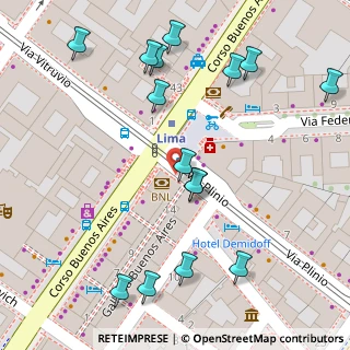 Mappa Stazione MM Lima, 20124 Milano MI, Italia (0.1025)