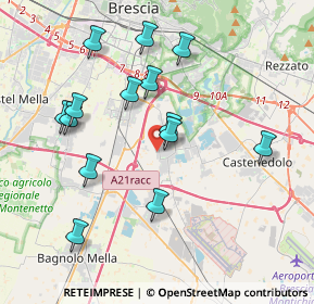 Mappa Via Angelo Canossi, 25010 Borgosatollo BS, Italia (3.85)