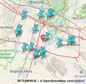 Mappa Via Angelo Canossi, 25010 Borgosatollo BS, Italia (3.73278)