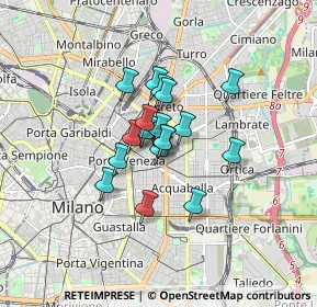 Mappa Via Bartolomeo Eustachi, 20129 Milano MI, Italia (1.00158)