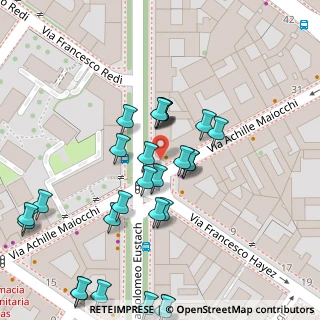 Mappa Via Bartolomeo Eustachi, 20129 Milano MI, Italia (0.04815)