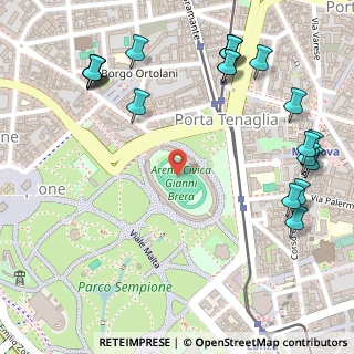 Mappa Viale Giorgio Byron, 20123 Milano MI, Italia (0.3585)