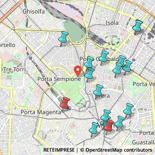 Mappa Viale Giorgio Byron, 20123 Milano MI, Italia (1.28353)