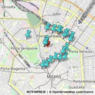 Mappa Via Statuto, 20121 Milano MI, Italia (0.75)