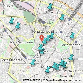 Mappa Via Statuto, 20121 Milano MI, Italia (1.2945)