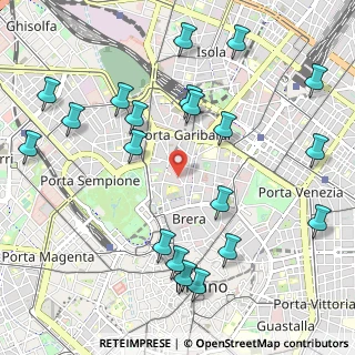 Mappa Via Statuto, 20121 Milano MI, Italia (1.2475)