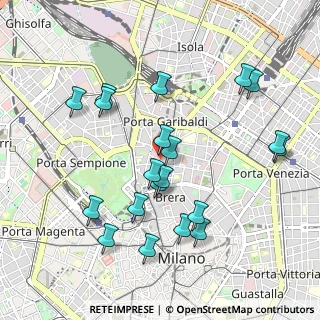 Mappa Via Statuto, 20121 Milano MI, Italia (1.012)