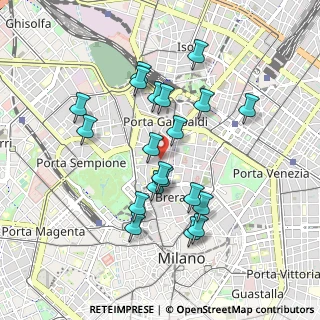 Mappa Via Statuto, 20121 Milano MI, Italia (0.8445)