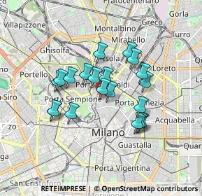 Mappa Via Statuto, 20121 Milano MI, Italia (1.393)