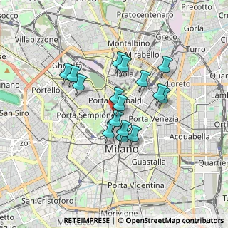 Mappa Via Statuto, 20121 Milano MI, Italia (1.33625)
