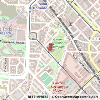Mappa Via Vincenzo Monti,  75, 20145 Milano, Milano (Lombardia)