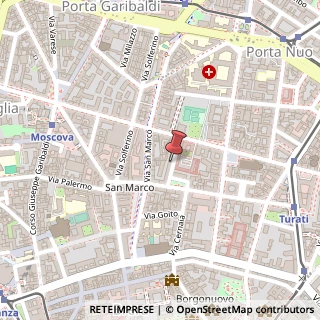 Mappa Via della Moscova, 25, 20121 Milano, Milano (Lombardia)