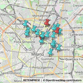 Mappa Via Mangili Cesare, 20121 Milano MI, Italia (1.308)