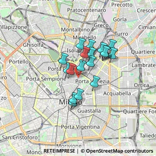 Mappa Via Mangili Cesare, 20121 Milano MI, Italia (1.28211)