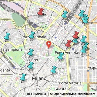 Mappa Via Privata Cesare Mangili, 20121 Milano MI, Italia (1.3905)